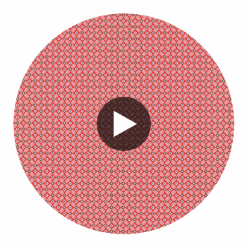Eebe Red Floral Geometric Wallcovering Circular Swatch | LA Walls