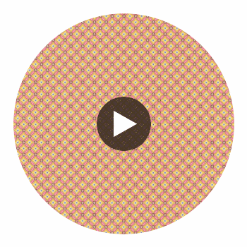 Eebe Yellow Floral Geometric Wallcovering Circular Swatch | LA Walls
