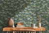 Drawn Into Nature Teal Wallcovering | AS Creation
