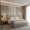 Algiers - Limestone Performance Vinyl Upholstered Headboard | Architectural Fabrics
