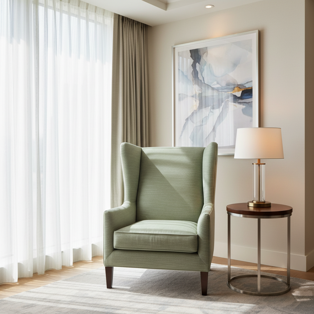Tradewind Trace - Celadon Upholstered Chair | Architectural Fabrics