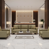 Fine Woven Texture Soft Olive Upholstered Sofa | Architectural Fabrics