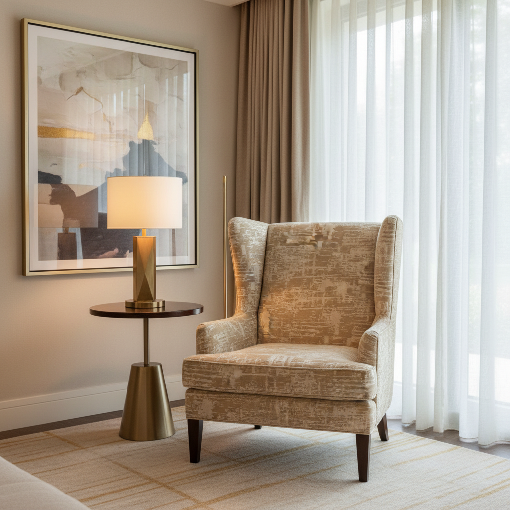 Turf Bay - Oat Upholstered Chair | Architectural Fabrics