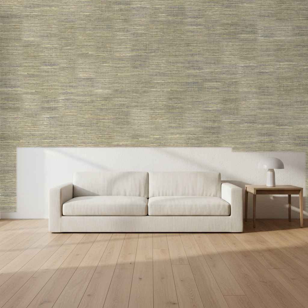 Nantucket Grasscloth Taupe Wallcovering | Phillipe Romano room setting