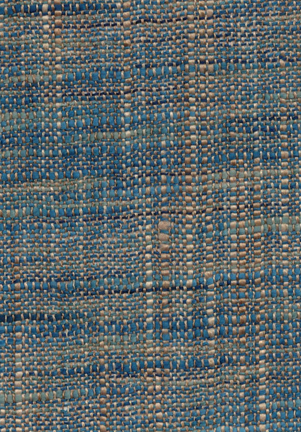 Laguna Beach-Key Largo Blue on Maize Jacquard Wallcovering | Phillipe Romano