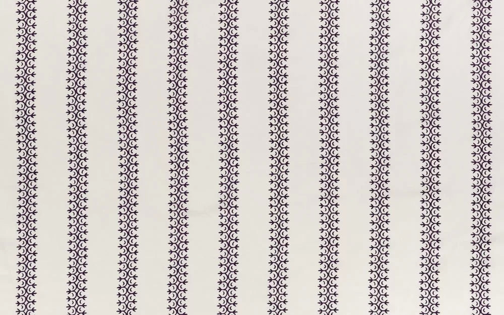Eggplant on Ivory Taj Linen