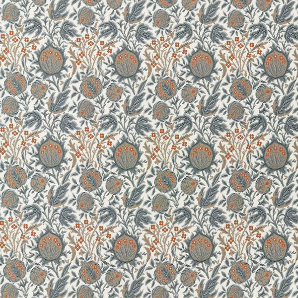 Elmcote Weave River Blue/Apricot | Morris & Co.