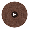 Embossed Floral Scroll Rustic Sienna | Architectural Fabrics Circular Swatch | DW