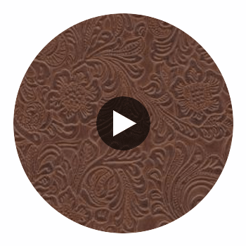 Embossed Floral Scroll Rustic Sienna | Architectural Fabrics Circular Swatch | DW