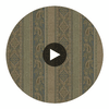 Emerson Blue Paisley Stripe Wallcovering Circular Swatch | LA Walls