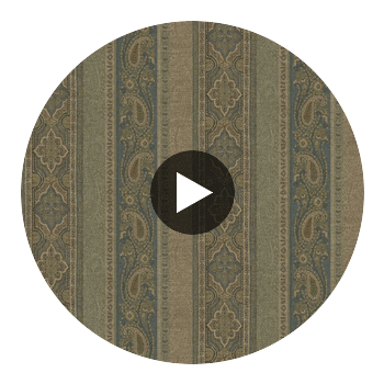 Emerson Blue Paisley Stripe Wallcovering Circular Swatch | LA Walls