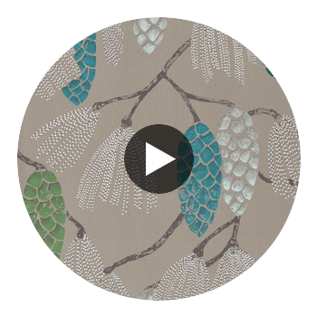 Epitome Turquoise Pea Gilver — Harlequin Circular Swatch | Harlequin