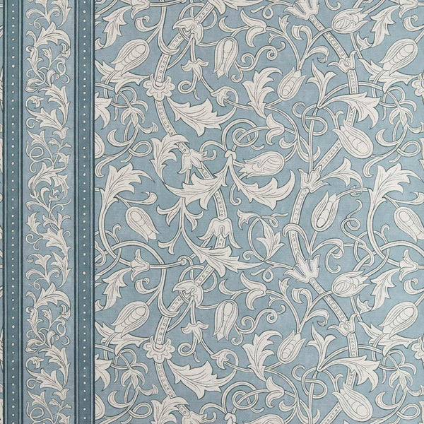Etched Scrolling Tulip Faded Indigo | Morris & Co.