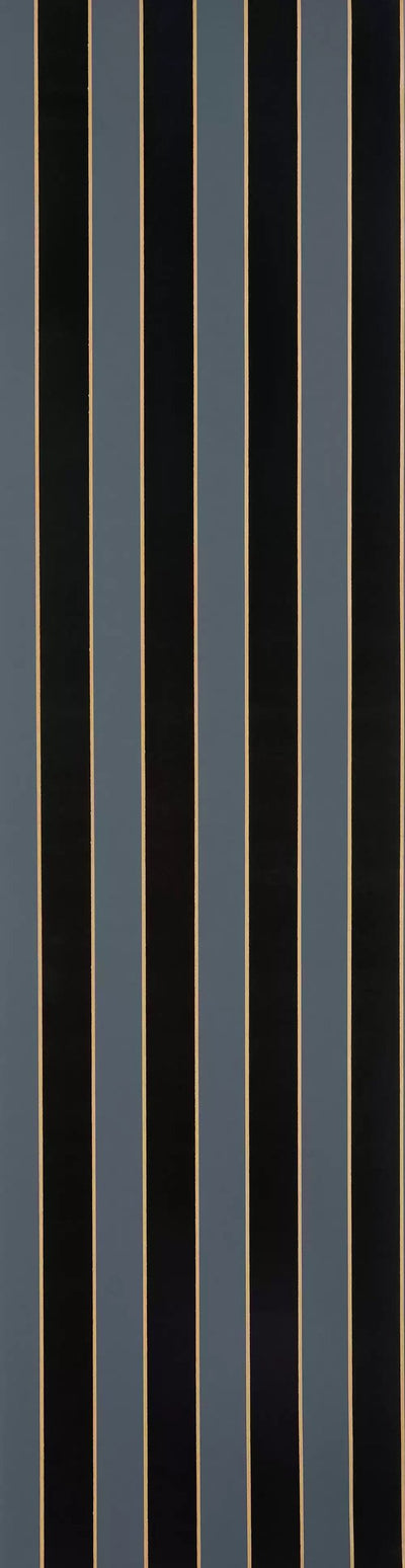 Regency Flock Velvet Stripe Black | Osborne & Little Europe