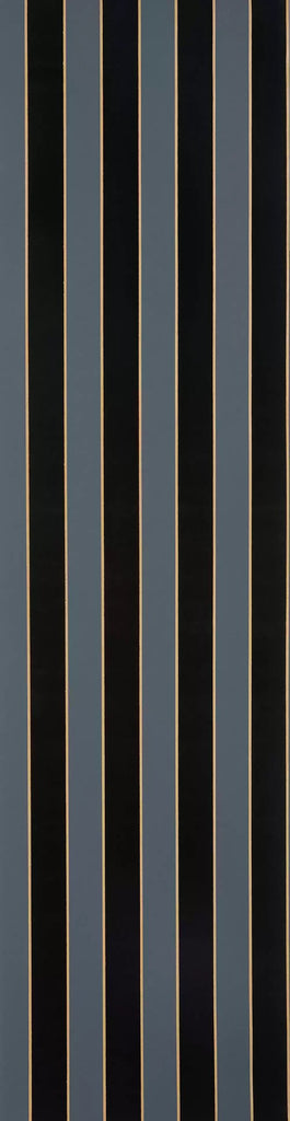 Regency Flock Velvet Stripe Black | Osborne & Little Europe