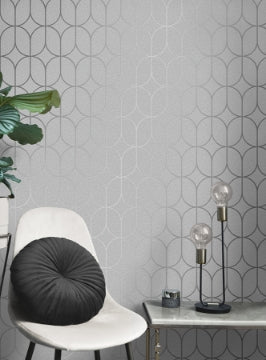 Ezra Platinum Arch Wallcovering | Jeffrey Stevens - Image 12