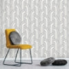 Ezra Platinum Arch Wallcovering | Jeffrey Stevens - Image 5