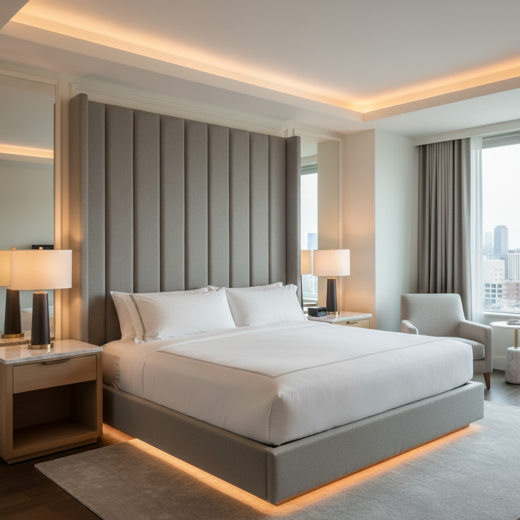 Punch Bowl - Aluminum Upholstered Headboard | Architectural Fabrics