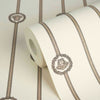 I Love Baroque Medusa Stripe Cream Gold Versace Home Wallcovering