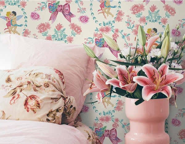 Love Cherubs Kissing the Sky with Bows | Coordone Europe