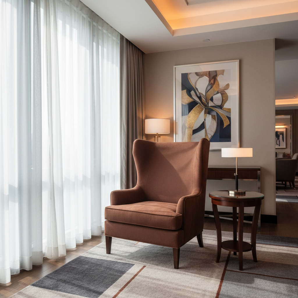 Maho Bay - Mahogany Upholstered Chair | Architectural Fabrics