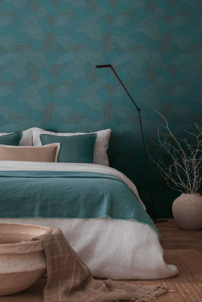 French Affair Teal Wallcovering | AS Creation