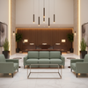 Fine Woven Texture Seafoam Green Upholstered Sofa | Architectural Fabrics