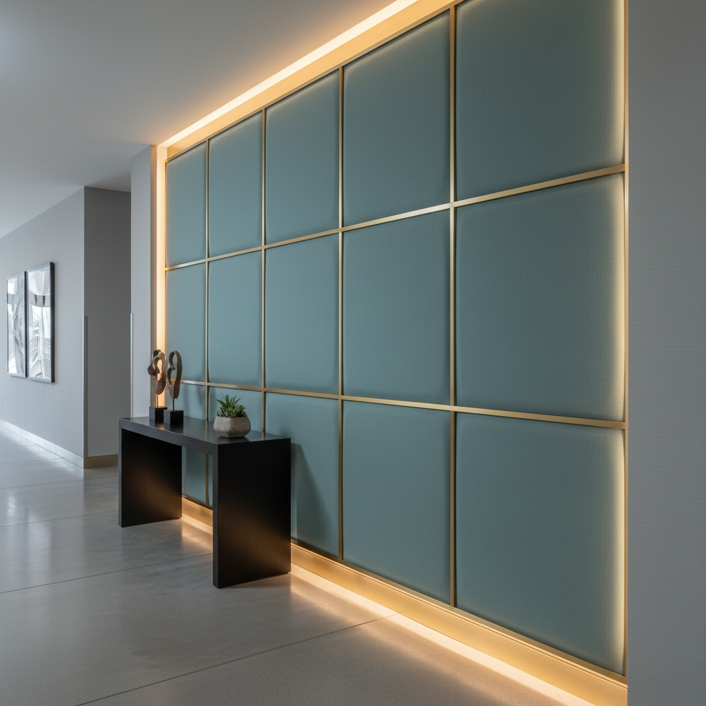 Peter Island - Aqua Upholstered Wall Panel | Architectural Fabrics