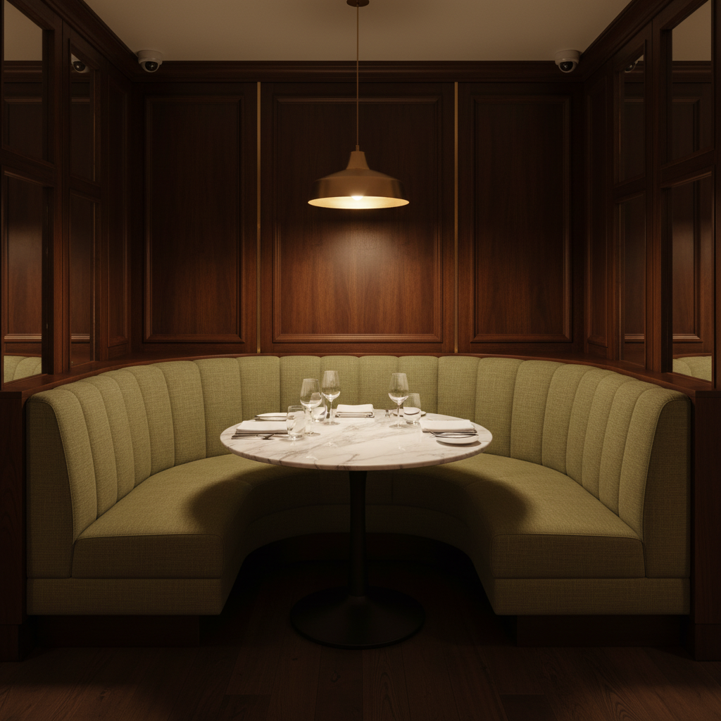 Aspect - Olive Grove Performance Polyurethane Upholstered Banquette | Architectural Fabrics