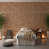 Vomera Faux Red Brick | Hollywood Wallcoverings - Healthcare Waiting Room commercial room setting