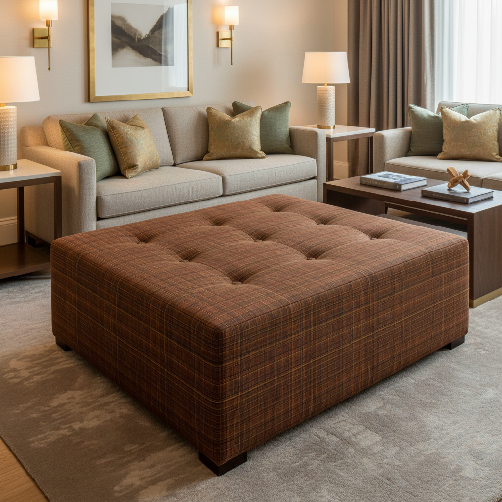 Alter - Alter Silicone Hybrid Upholstered Ottoman | Architectural Fabrics