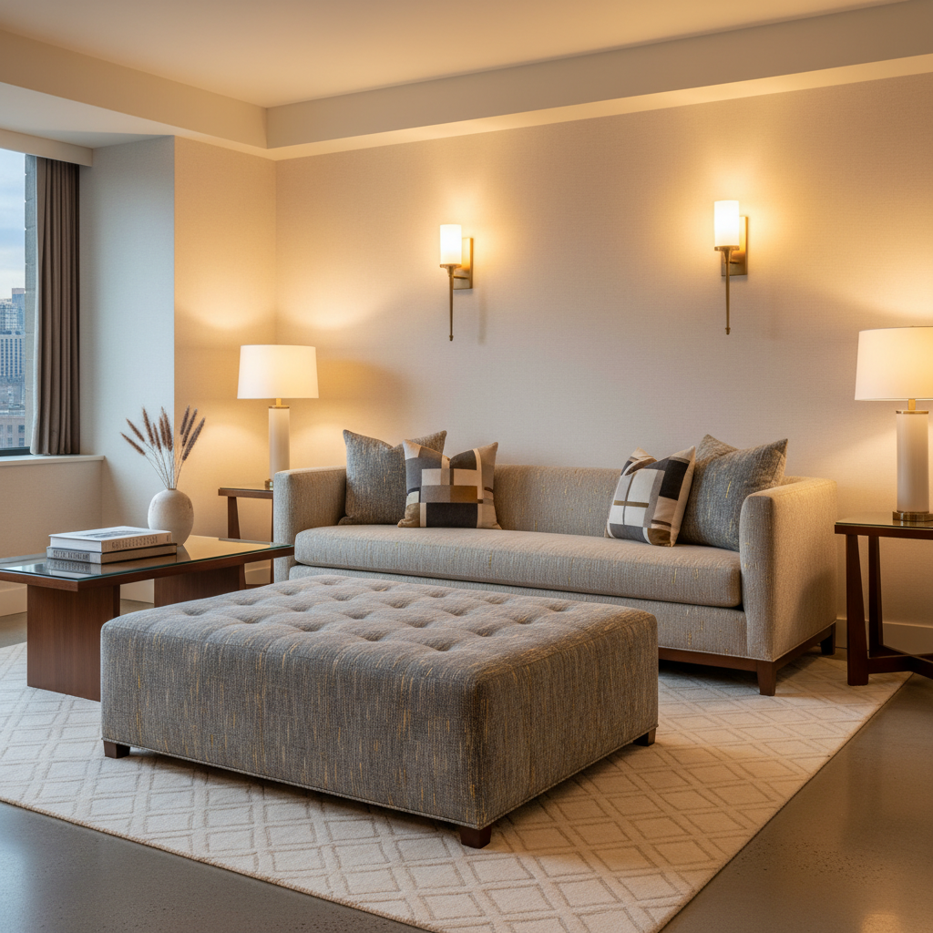 Dale City Captivating Upholstered Ottoman | Architectural Fabrics