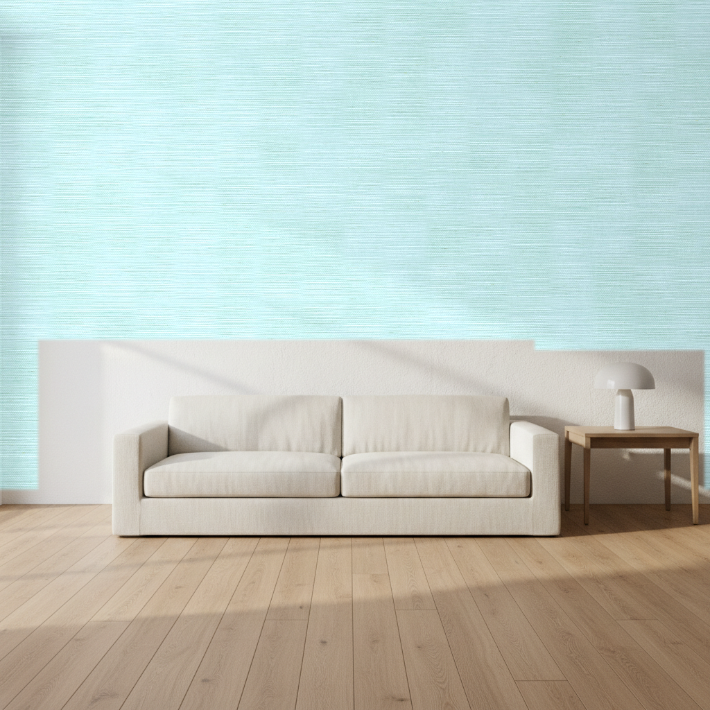 Nantucket Grasscloth Pearl Seaglass Wallcovering | Phillipe Romano room setting