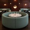 Woven Basketweave Texture Seafoam Mist Upholstered Banquette | Architectural Fabrics