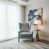 Fine Pebble Texture Soft Gray Upholstered Chair | Architectural Fabrics