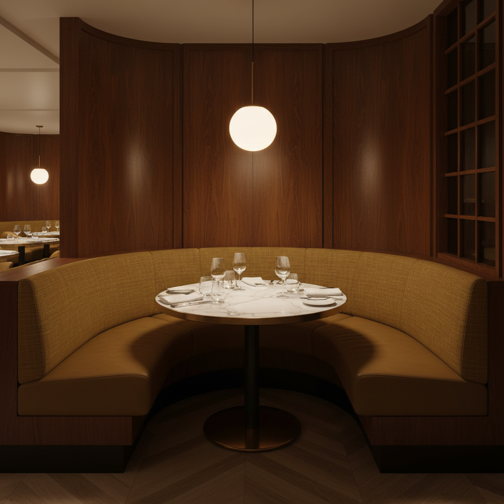 Triangle Reef - Harvest Upholstered Banquette | Architectural Fabrics