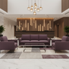 Subtle Woven Texture Deep Plum Upholstered Sofa | Architectural Fabrics