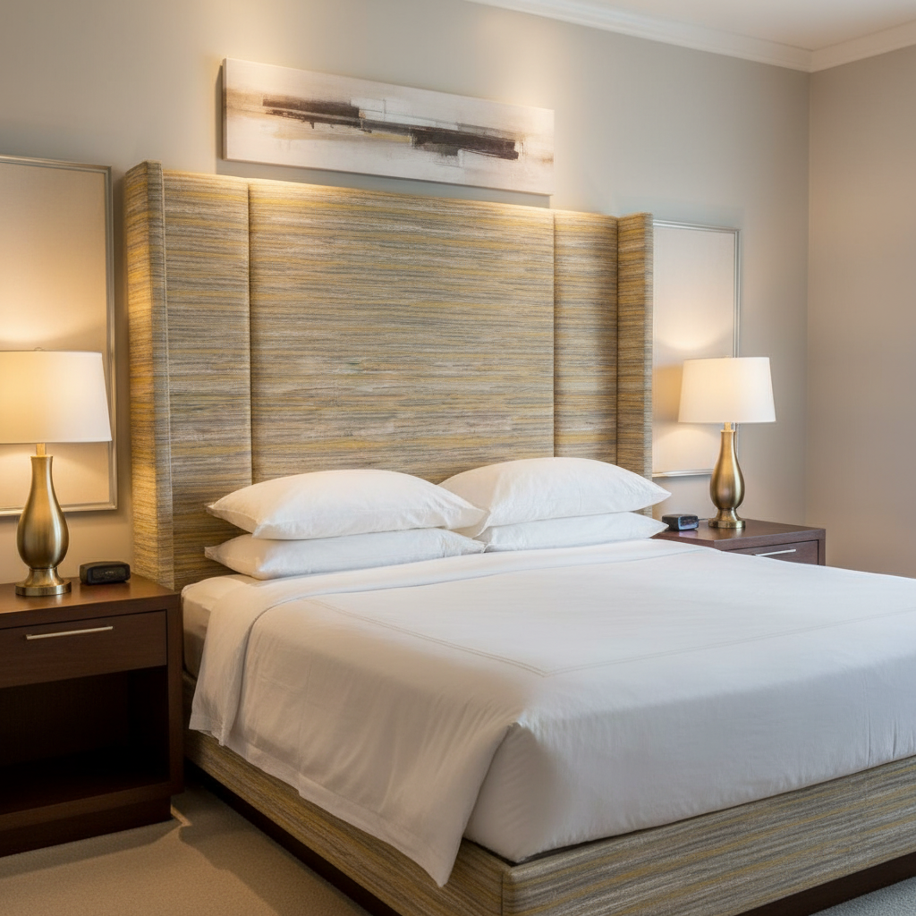 Pigeon Island - Cornsilk Upholstered Headboard | Architectural Fabrics