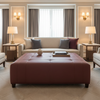 Maho Bay - Ruby Upholstered Ottoman | Architectural Fabrics