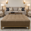 Waterfall Bay - Palladium Upholstered Ottoman | Architectural Fabrics