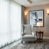 Fine Woven Texture Soft Silver Upholstered Chair | Architectural Fabrics