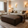 Waterfall Bay - Dk. Espresso Upholstered Ottoman | Architectural Fabrics