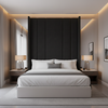 Tropical Trellis - Black Upholstered Headboard | Architectural Fabrics