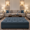 Linen Island - Reef Upholstered Ottoman | Architectural Fabrics