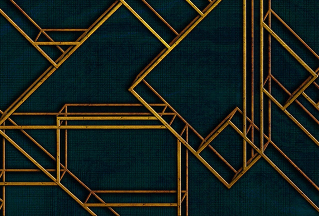 Georgi Gold and Black Geometric