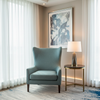 Fine Woven Texture Dusty Teal Upholstered Chair | Architectural Fabrics