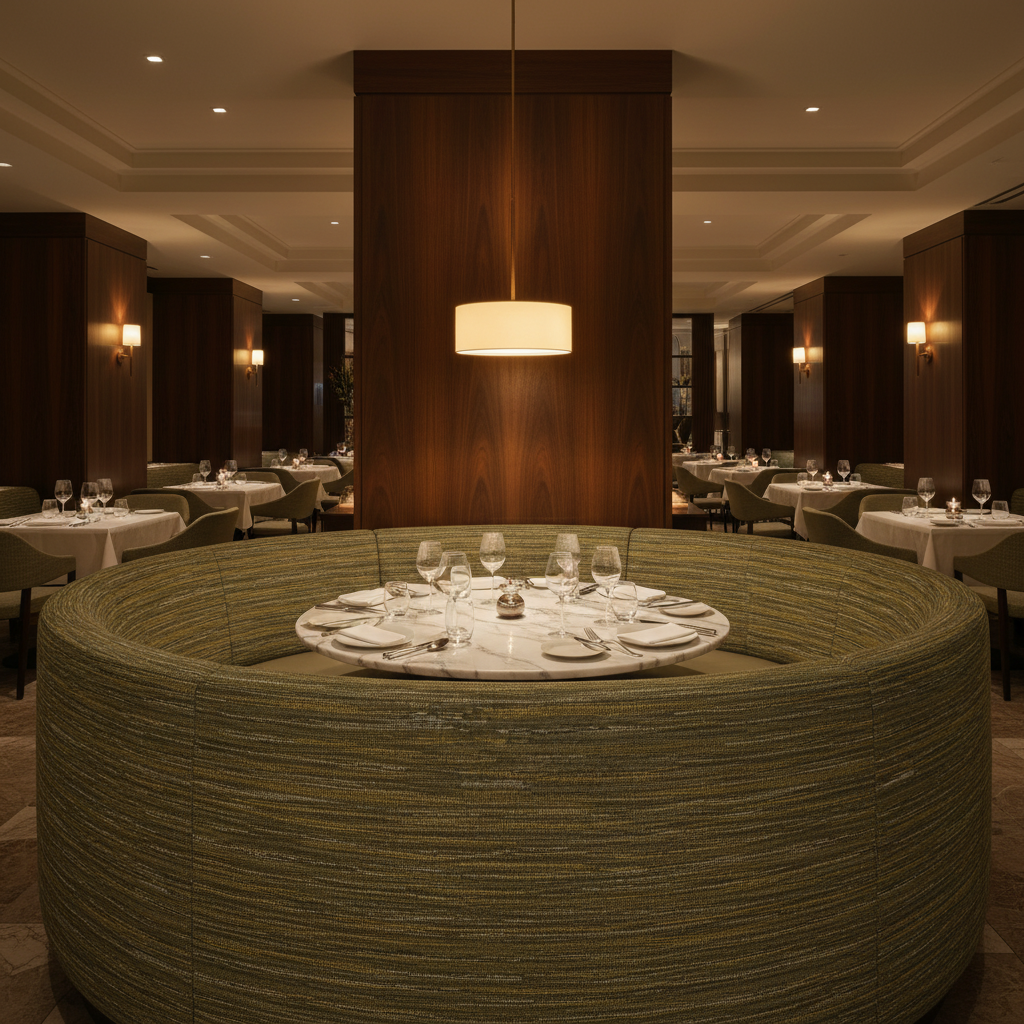 Pigeon Island - Sage Upholstered Banquette | Architectural Fabrics