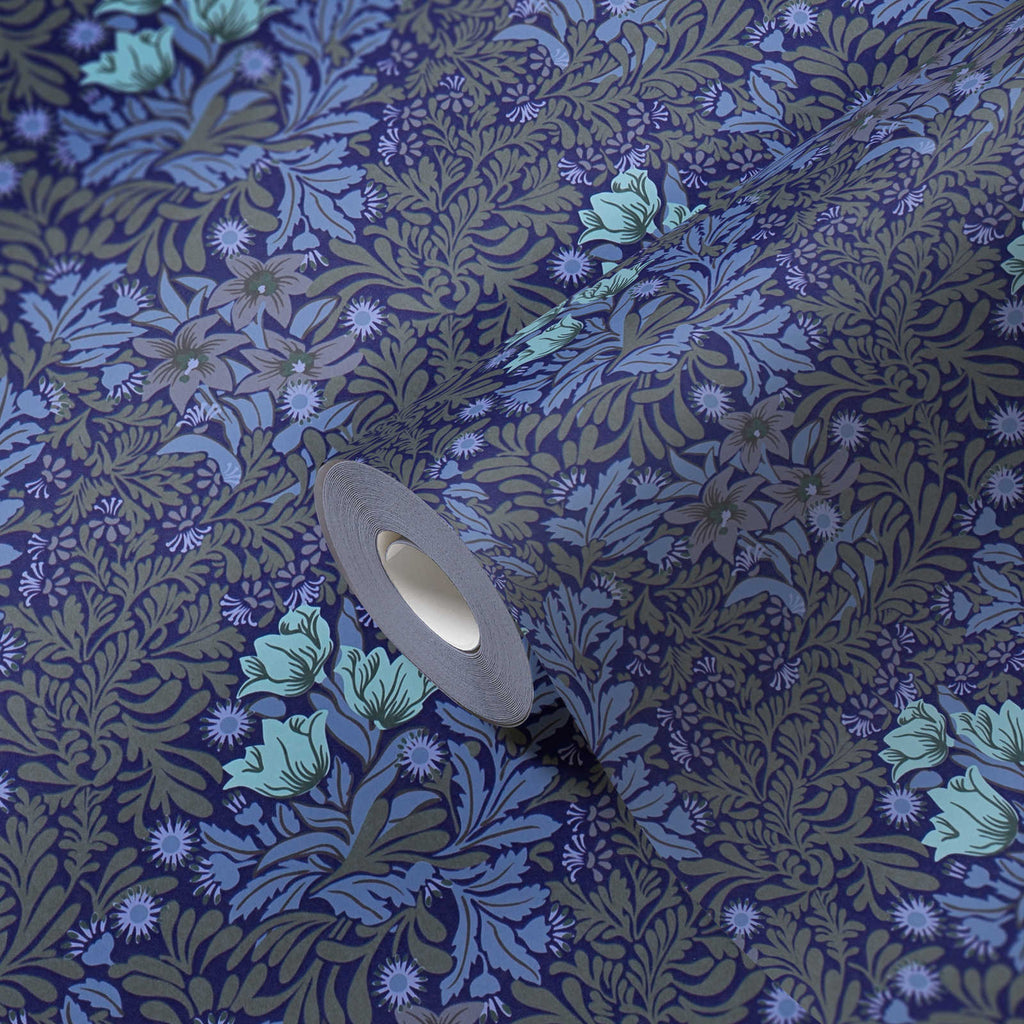 Art of Eden Blue Wallcovering | AS Creation