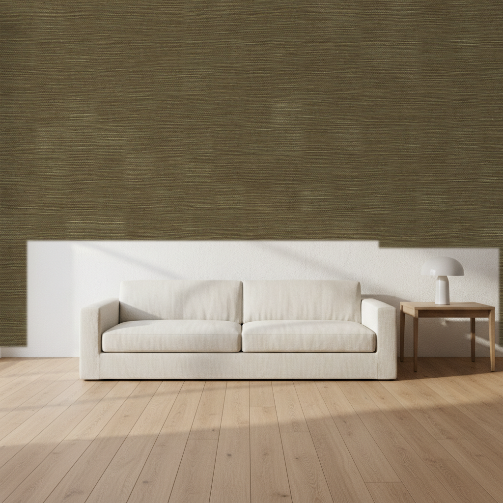 Nantucket Grasscloth Elmwood Wallcovering | Phillipe Romano room setting