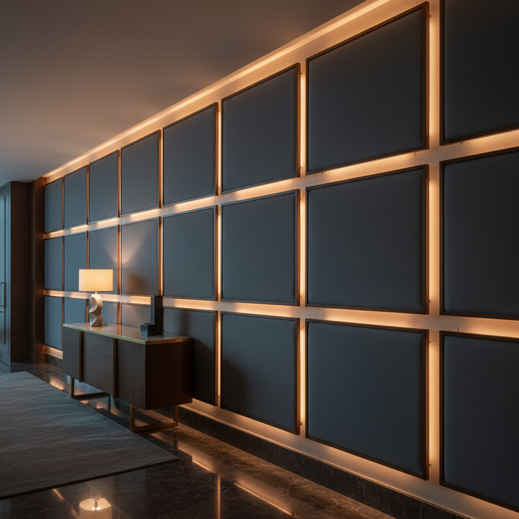 Storm Bay - Aqua Upholstered Wall Panel | Architectural Fabrics